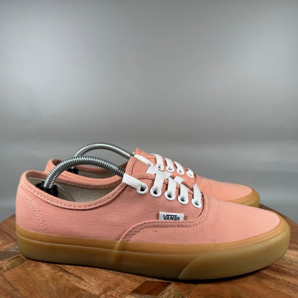 Vans Shoes - Vans Authentic Pink Canvas Gum Sole Low Top Sneakers Womens 8 Mens 6.5